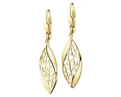 Złote kolczyki - liście