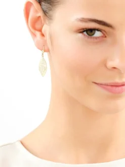 Złote kolczyki - liście