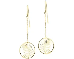 Złote kolczyki - liście