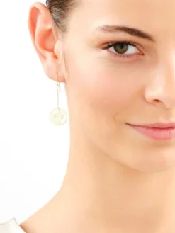 Złote kolczyki - liście