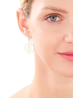 Złote kolczyki - liście