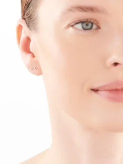 Złote kolczyki - love, serce