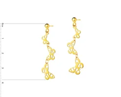 Złote kolczyki - motyle