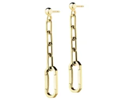 Złote kolczyki - paper clip