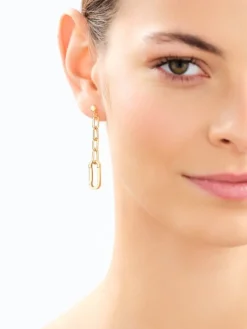 Złote kolczyki - paper clip