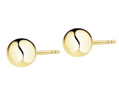 Złote kolczyki - półkulki