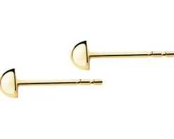 Złote kolczyki - półkulki