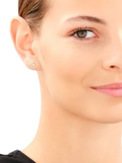 Złote kolczyki - rozety