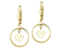 Złote kolczyki - serca