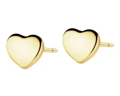 Złote kolczyki - serca
