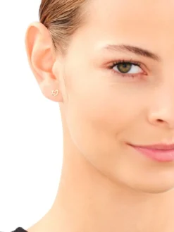 Złote kolczyki - serca