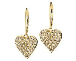 Złote kolczyki - serca