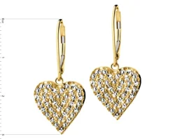 Złote kolczyki - serca