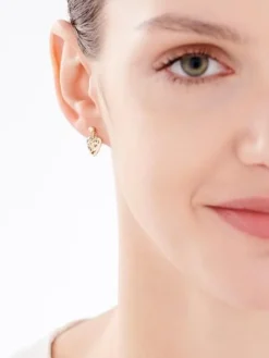 Złote kolczyki - serca