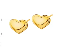 Złote kolczyki - serca