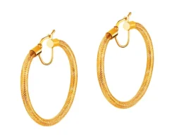 Złote kolczyki elastyczne