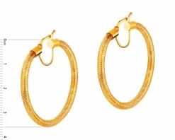 Złote kolczyki elastyczne