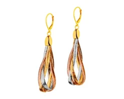 Złote kolczyki elastyczne