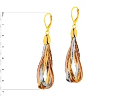 Złote kolczyki elastyczne