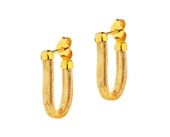 Złote kolczyki elastyczne