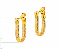 Złote kolczyki elastyczne