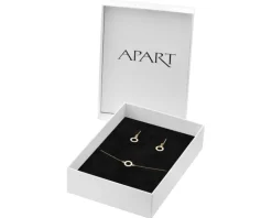 Złote kolczyki i bransoletka - komplet - koła