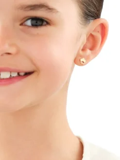 Złote kolczyki i zawieszka - komplet - kwiaty