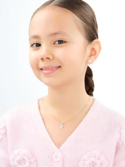 Złote kolczyki i zawieszka z emalią - komplet - misie koala