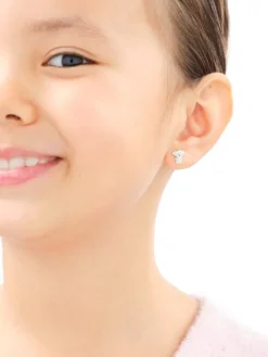 Złote kolczyki i zawieszka z emalią - komplet - misie koala