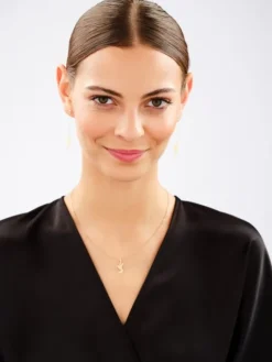 Złote kolczyki i zawieszka - komplet - kolibry