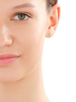 Złote kolczyki i zawieszka - komplet - koła