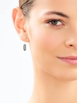 Złote kolczyki z agatem