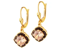 Złote kolczyki z cyrkoniami