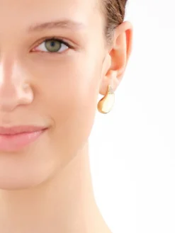 Złote kolczyki z cyrkoniami - łezki