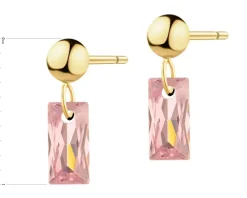 Złote kolczyki z cyrkoniami