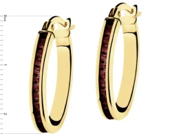 Złote kolczyki z cyrkoniami