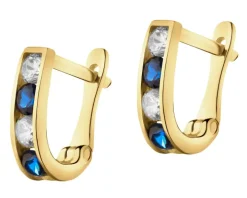 Złote kolczyki z cyrkoniami