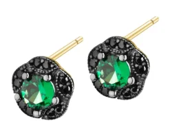 Złote kolczyki z cyrkoniami