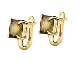 Złote kolczyki z cyrkoniami