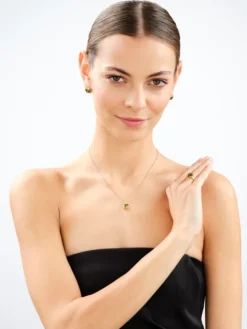 Złote kolczyki z cyrkoniami