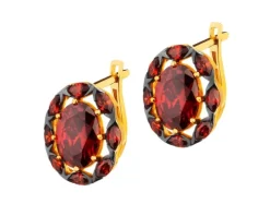 Złote kolczyki z cyrkoniami