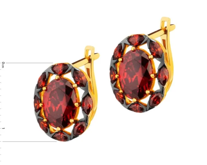 Złote kolczyki z cyrkoniami