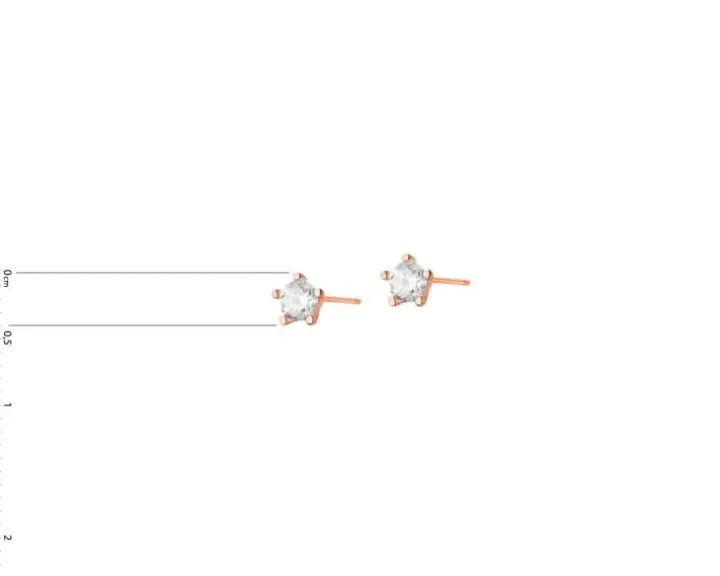 Złote kolczyki z cyrkoniami