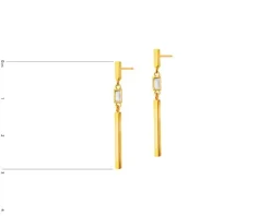 Złote kolczyki z cyrkoniami