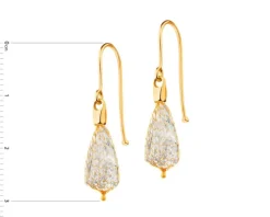 Złote kolczyki z cyrkoniami