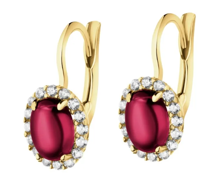 Złote kolczyki z cyrkoniami