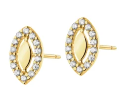 Złote kolczyki z cyrkoniami