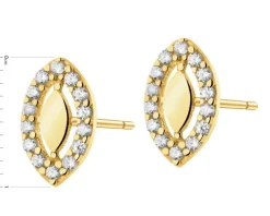 Złote kolczyki z cyrkoniami