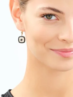 Złote kolczyki z cyrkoniami