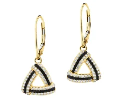 Złote kolczyki z cyrkoniami